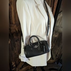 Excellent condition Coach mini barrel satchel crossbody in Black